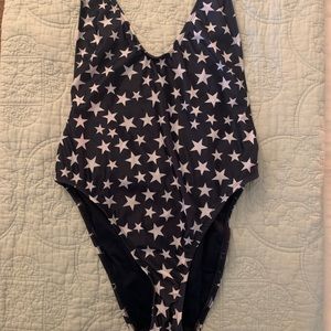 Nasty Gal high cut one stars bathing suit